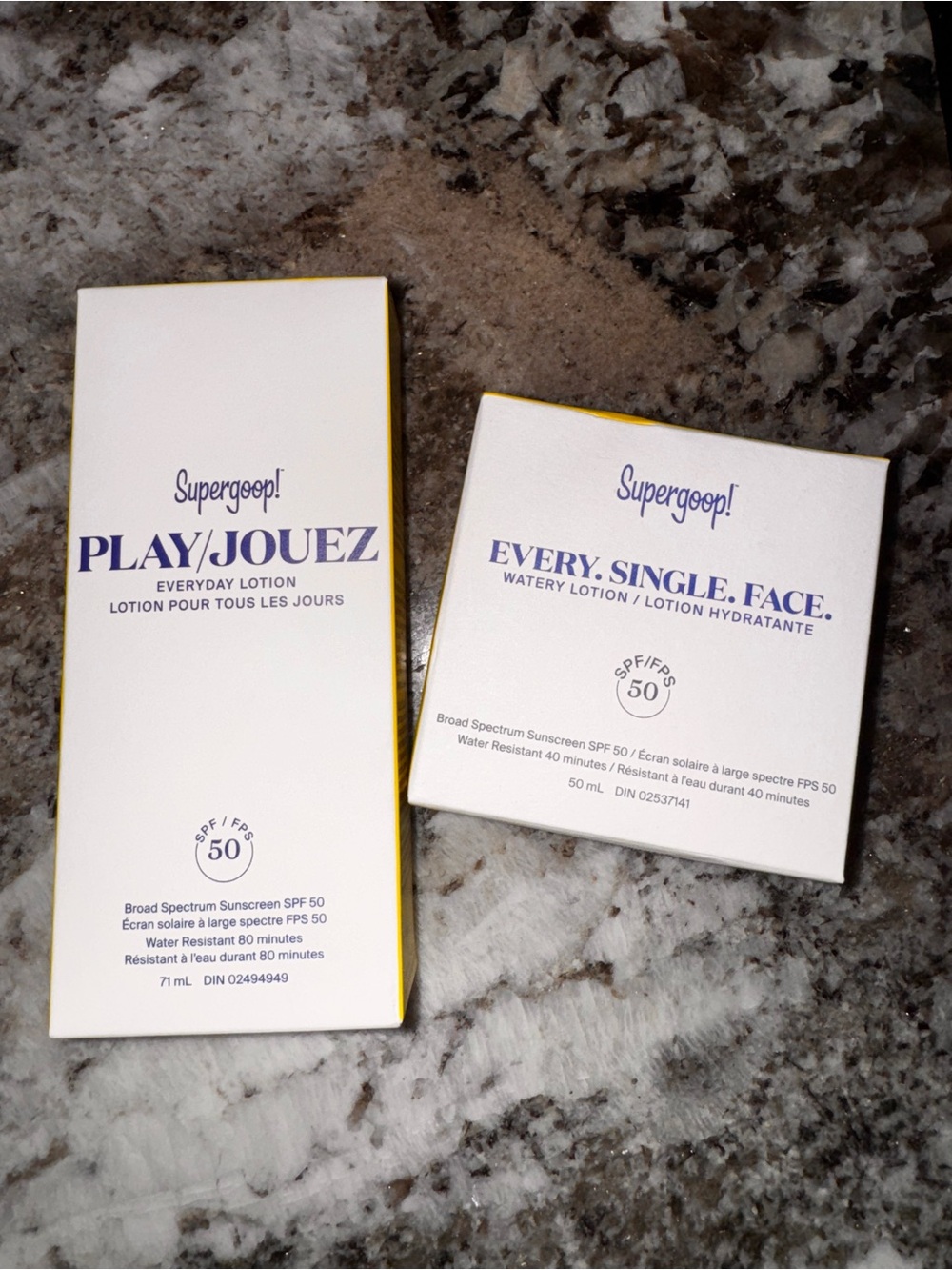 Supergoop! Play Everyday Lotion SPF 50 & Every single face spf50 both brand new!